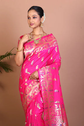 Rani Semi Katan Saree - Keya Seth Exclusive