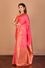 Load image into Gallery viewer, Peach Blended Art Silk Saree with Blouse Piece - Keya Seth Exclusive
