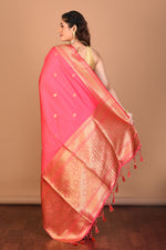 Load image into Gallery viewer, Peach Blended Art Silk Saree with Blouse Piece - Keya Seth Exclusive
