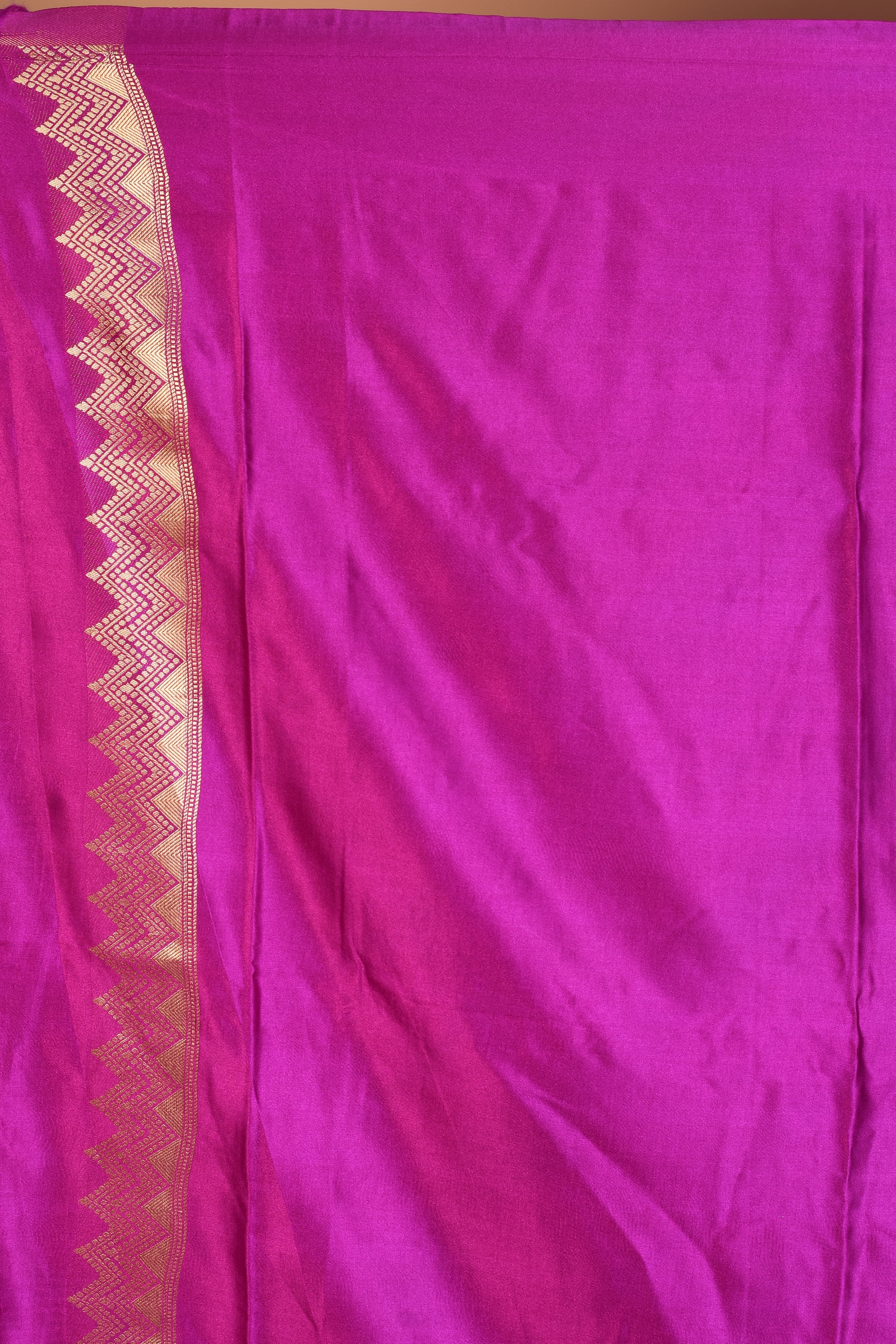 Magenta Blended Satin Silk Saree with Blouse Piece - Keya Seth Exclusive