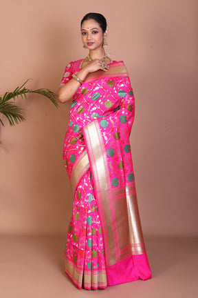 Rani Semi Katan Saree - Keya Seth Exclusive
