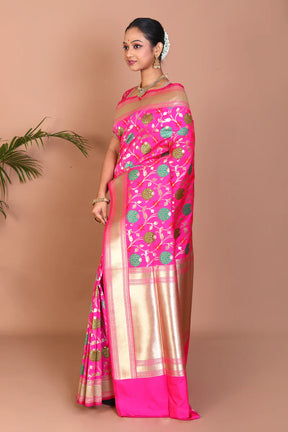 Rani Semi Katan Saree - Keya Seth Exclusive