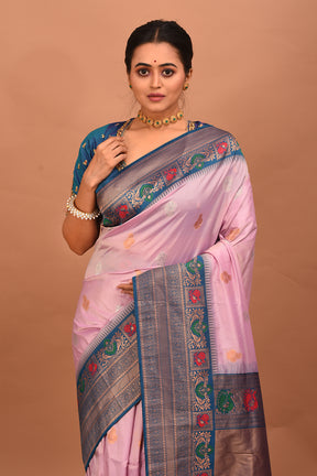 Mauve Blended Tissue Saree - Keya Seth Exclusive