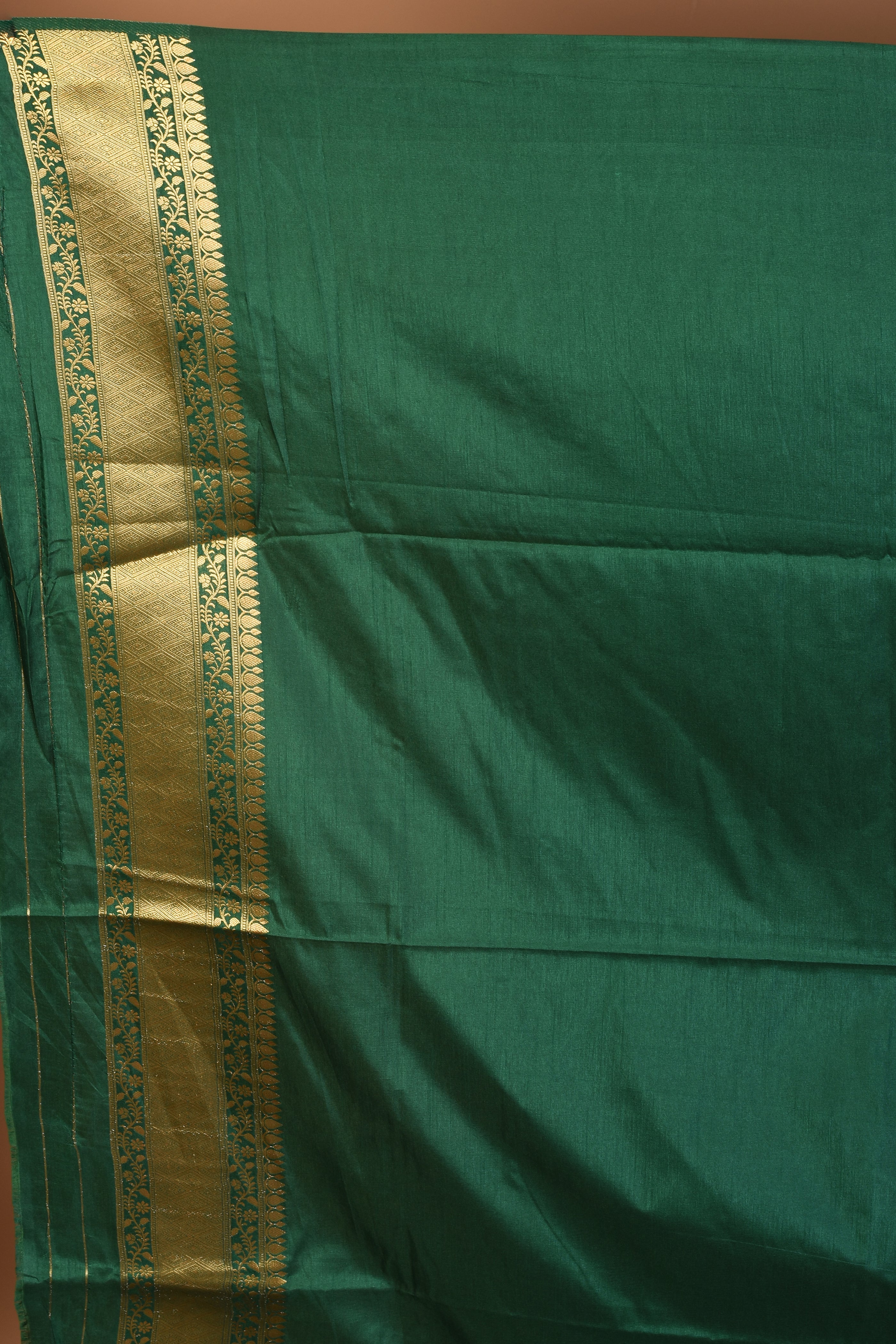 Bottle Green Blended Art Silk Saree with Blouse Piece - Keya Seth Exclusive