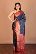 Load image into Gallery viewer, Grey Blended Art Silk Saree with Blouse Piece - Keya Seth Exclusive
