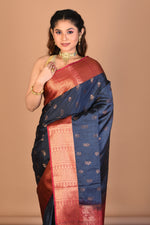 Load image into Gallery viewer, Grey Blended Art Silk Saree with Blouse Piece - Keya Seth Exclusive
