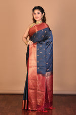 Load image into Gallery viewer, Grey Blended Art Silk Saree with Blouse Piece - Keya Seth Exclusive
