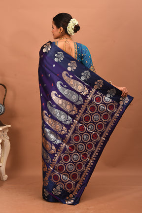 Purple Blended Satin Silk Saree - Keya Seth Exclusive