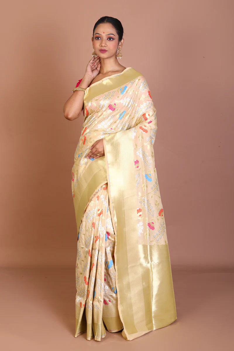 Offwhite Blended Uppada Silk - Keya Seth Exclusive