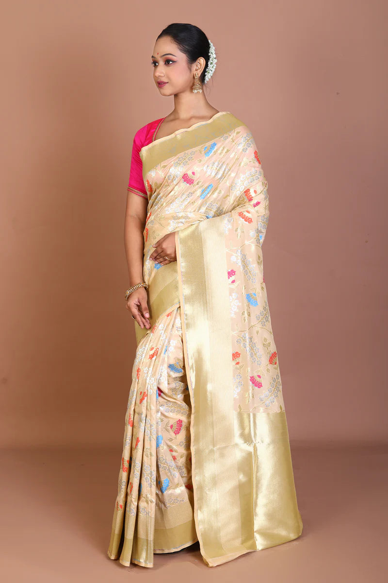 Offwhite Blended Uppada Silk - Keya Seth Exclusive