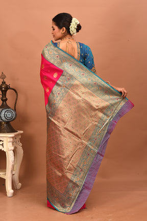Pink Art Silk Saree - Keya Seth Exclusive
