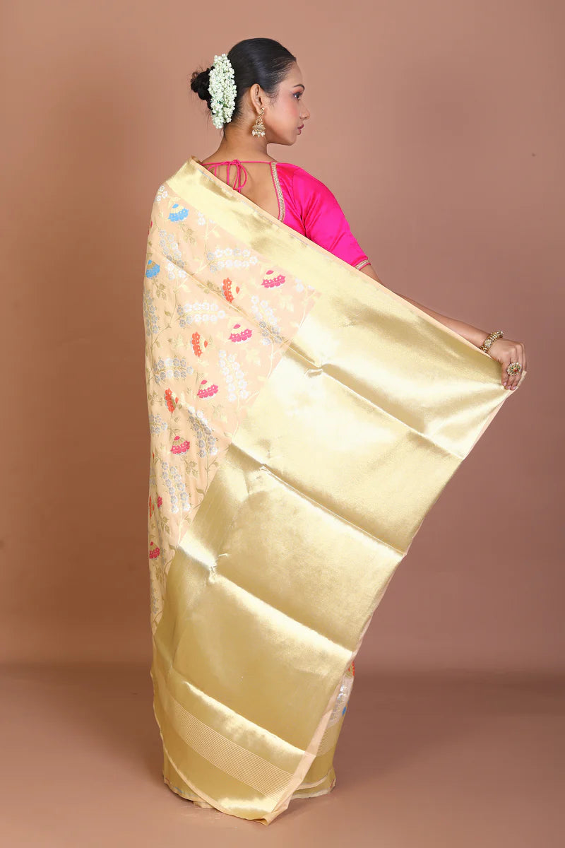 Offwhite Blended Uppada Silk - Keya Seth Exclusive