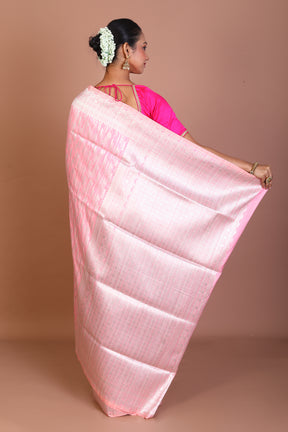 Pink Semi Katan  Saree - Keya Seth Exclusive