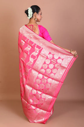 Rose Pink Blended Banarasi Saree - Keya Seth Exclusive