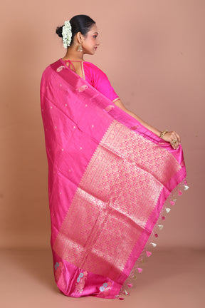 Magenta Blended Silk Saree - Keya Seth Exclusive