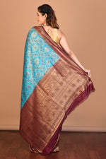 Load image into Gallery viewer, Blue Blended Art Silk Saree with Blouse Piece - Keya Seth Exclusive
