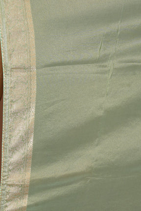 Light Green Blended Khaddi Saree - Keya Seth Exclusive