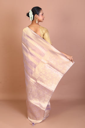 Lavender Crushed Tissue Saree - Keya Seth Exclusive
