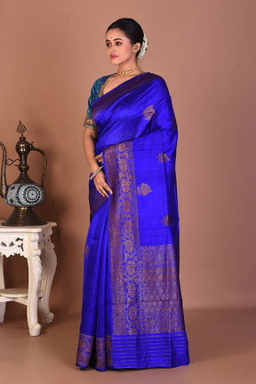 Blue Pure Tussar Saree - Keya Seth Exclusive