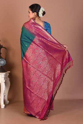 Blue Blended Handloom Saree - Keya Seth Exclusive