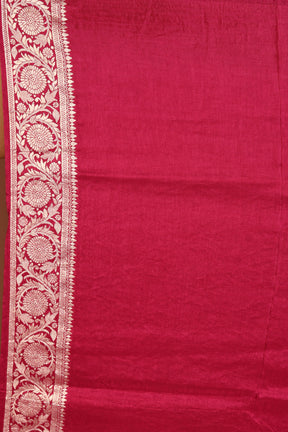 Maroon Blended Khaddi Saree - Keya Seth Exclusive