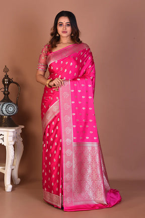 Pink Blended Mashru Silk Saree - Keya Seth Exclusive