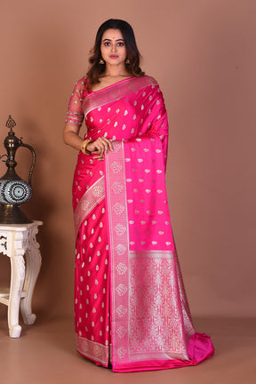 Pink Blended Mashru Silk Saree - Keya Seth Exclusive