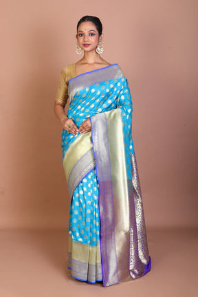 Blue Blended Uppada Silk Saree - Keya Seth Exclusive