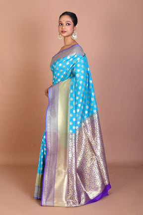 Blue Blended Uppada Silk Saree - Keya Seth Exclusive