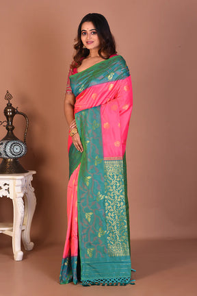 Pink Blended Soft Mashru Silk Saree - Keya Seth Exclusive