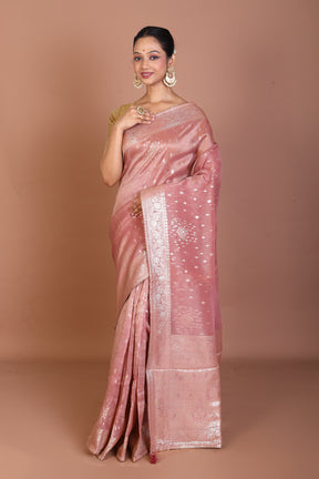 Peach Blended Khaddi Saree - Keya Seth Exclusive