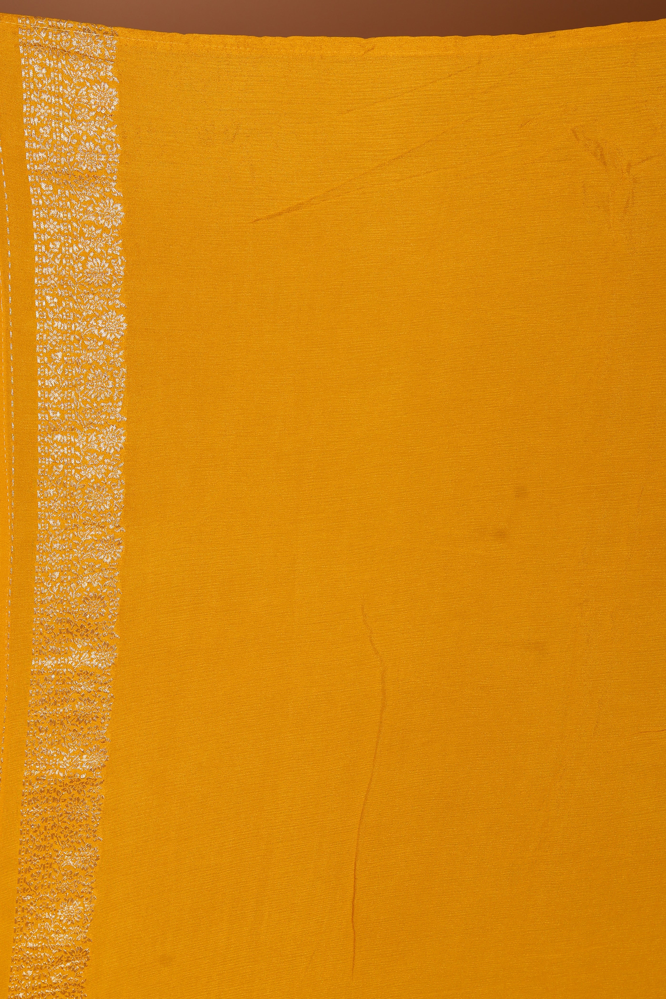 Mustard Blended Khaddi Saree - Keya Seth Exclusive
