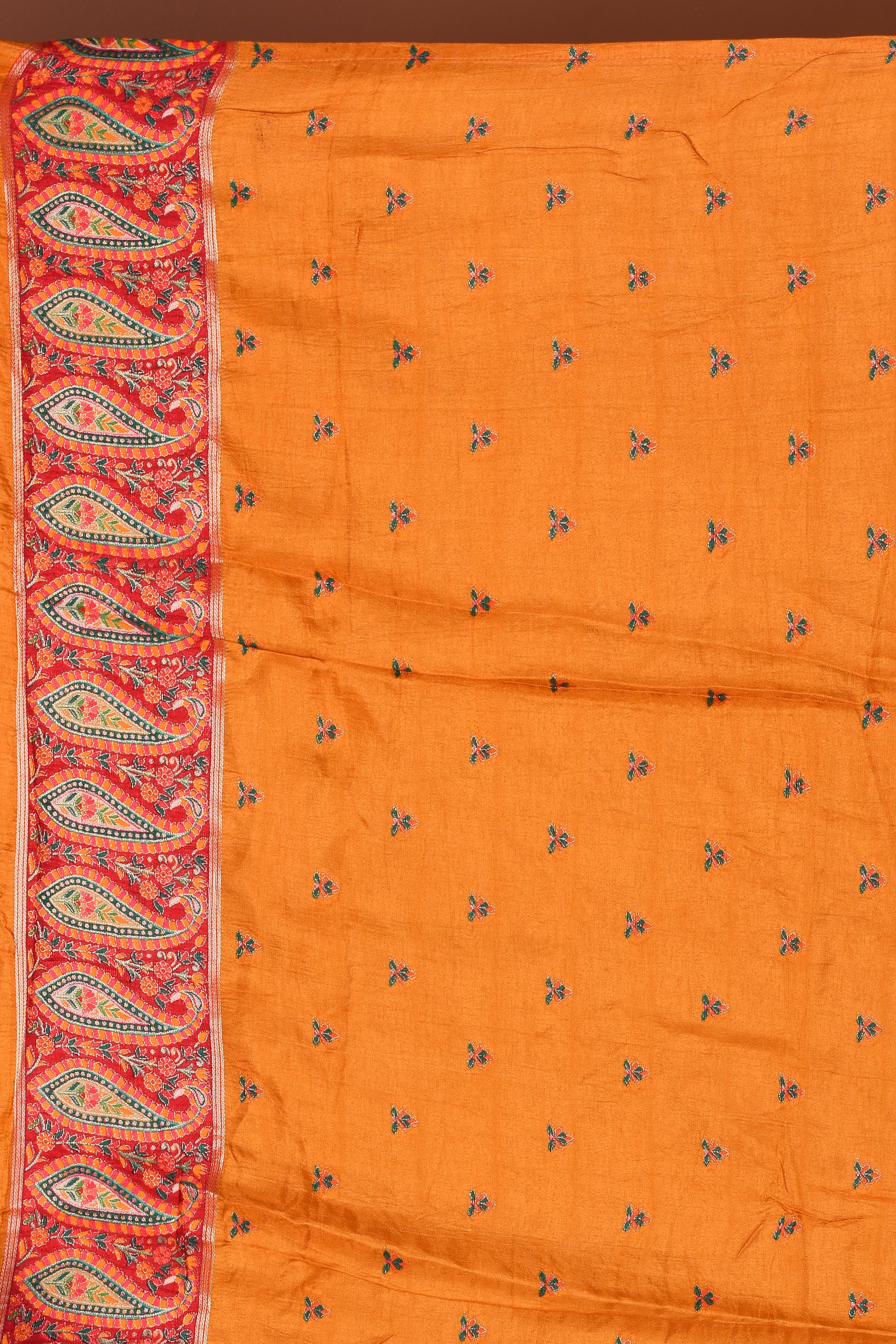 Yellow Blended Printed Silk Saree - Keya Seth Exclusive