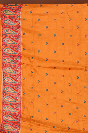 Yellow Blended Printed Silk Saree - Keya Seth Exclusive