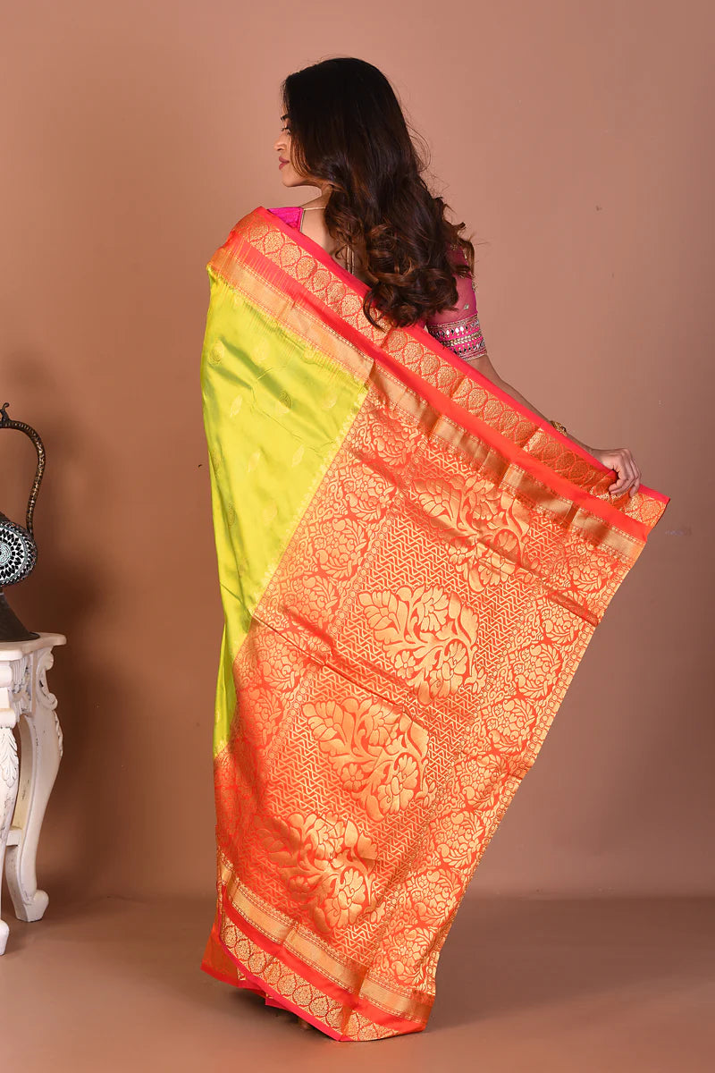 Green Pure Kanjivaram Silk Saree - Keya Seth Exclusive