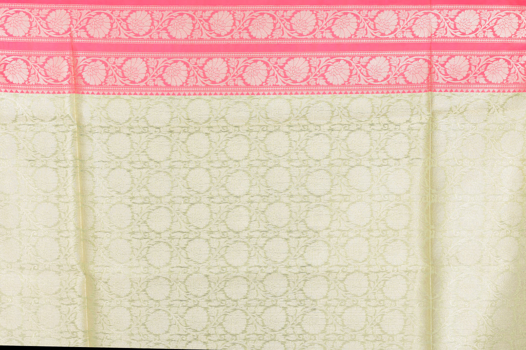 Mint Green Soft Tissue Saree with Pink Border - Keya Seth Exclusive