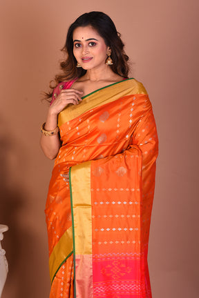 Yellow Blended Bangalore Silk Saree - Keya Seth Exclusive