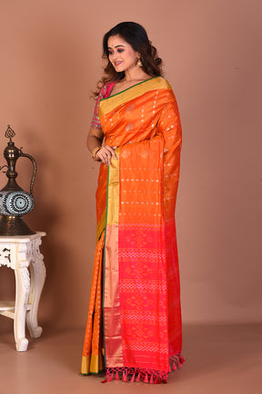 Yellow Blended Bangalore Silk Saree - Keya Seth Exclusive