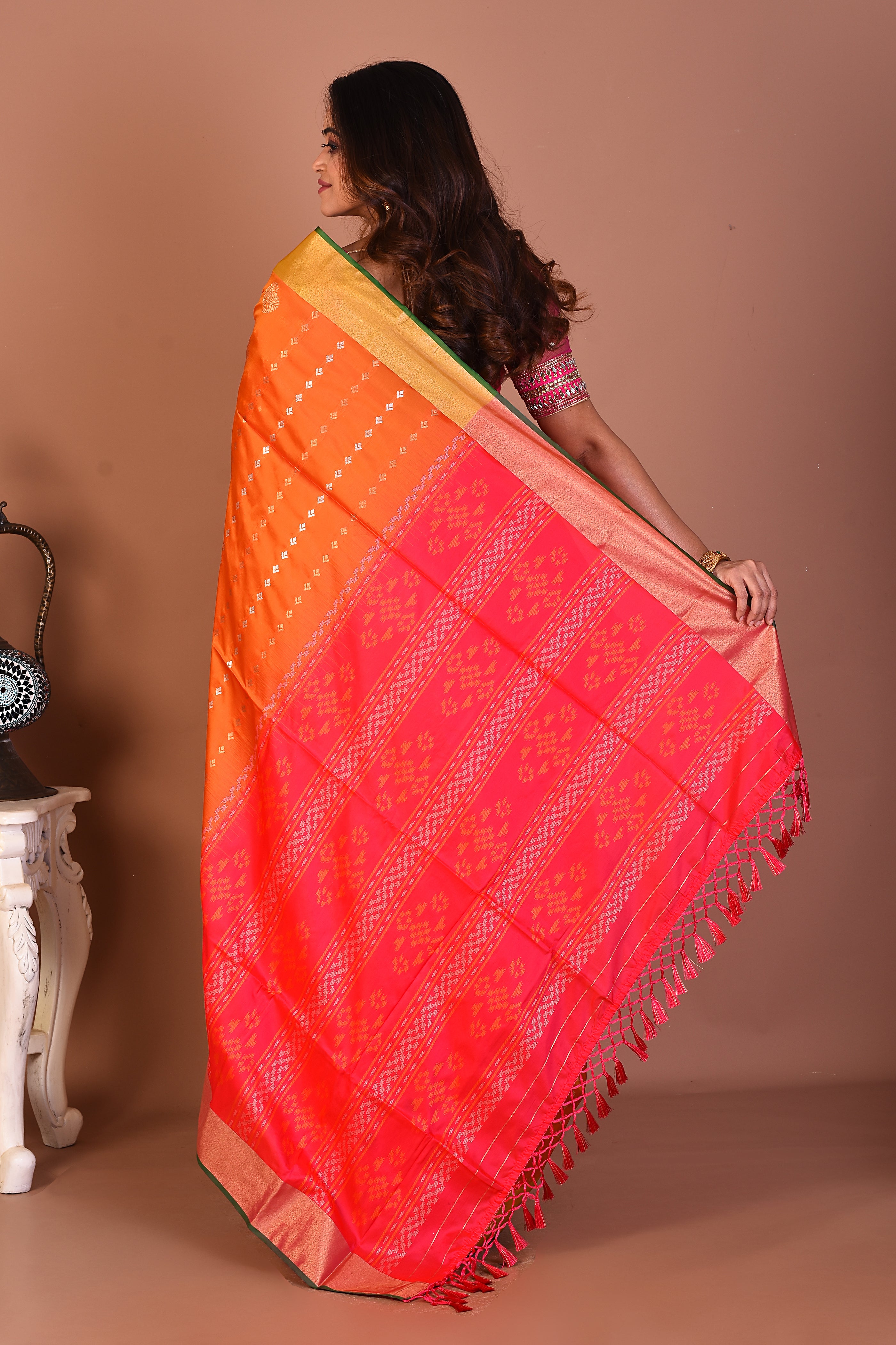 Yellow Blended Bangalore Silk Saree - Keya Seth Exclusive