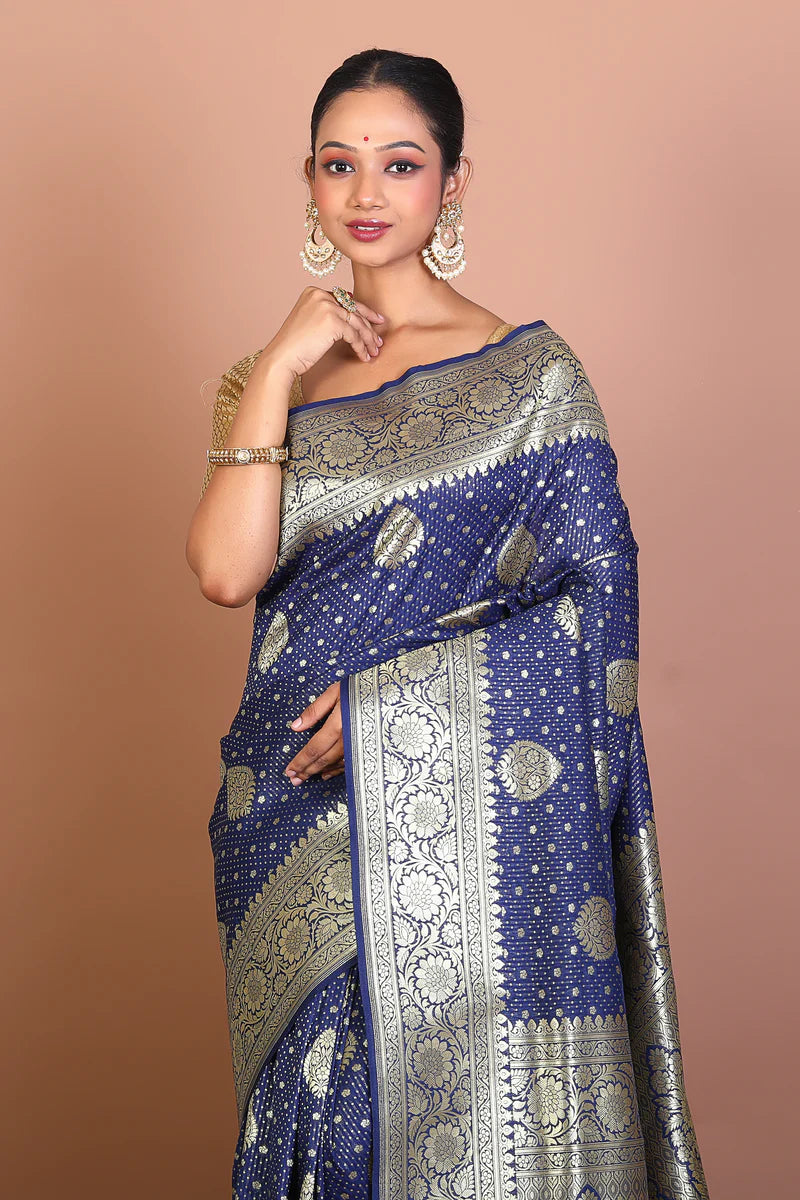 Red Blended Baluchari Saree - Keya Seth Exclusive