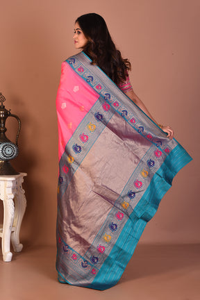 Pink Blended Tissue Saree - Keya Seth Exclusive
