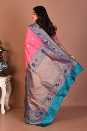 Pink Blended Tissue Saree - Keya Seth Exclusive