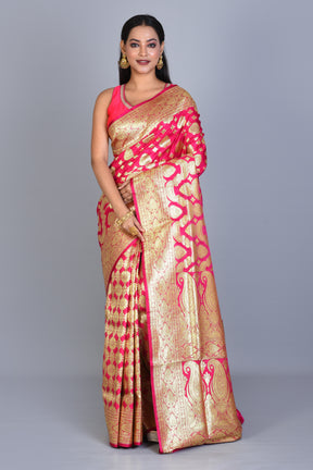 Rani Half & Half Banarasi Saree with Blouse Piece - Keya Seth Exclusive