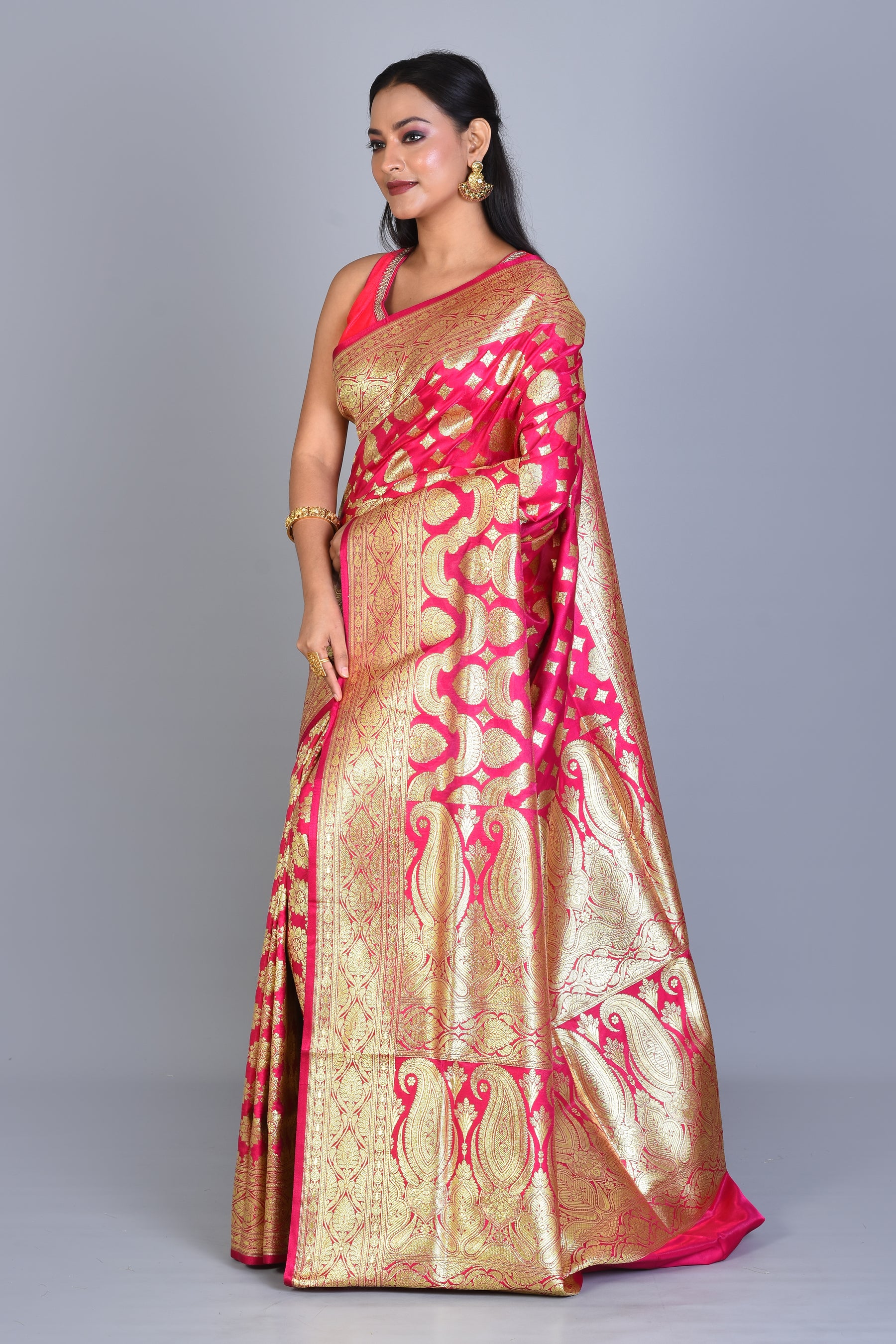 Rani Half & Half Banarasi Saree with Blouse Piece - Keya Seth Exclusive