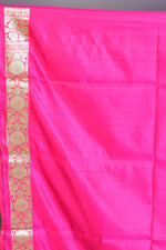 Load image into Gallery viewer, Peach Banarasi Silk Saree with Blouse Piece - Keya Seth Exclusive
