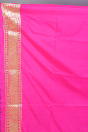 Pink Half & Half Banarasi Saree with Blouse Piece - Keya Seth Exclusive