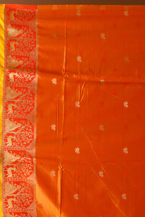 Yellow Blended Baluchari Saree - Keya Seth Exclusive