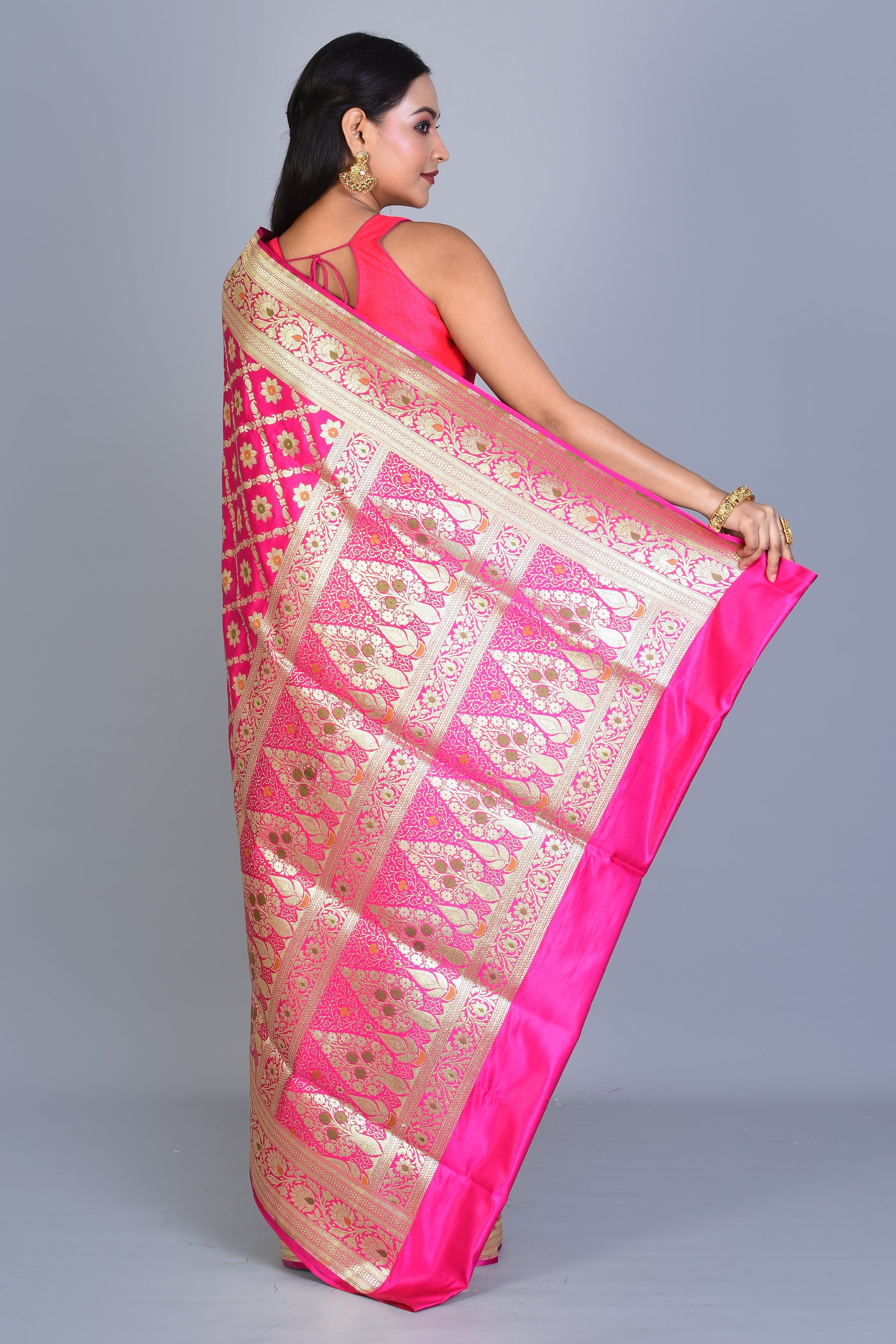 Rani Banarasi Saree with Blouse Piece - Keya Seth Exclusive