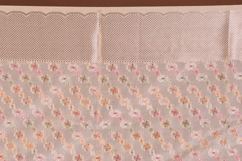 Offwhite Art Silk Saree - Keya Seth Exclusive