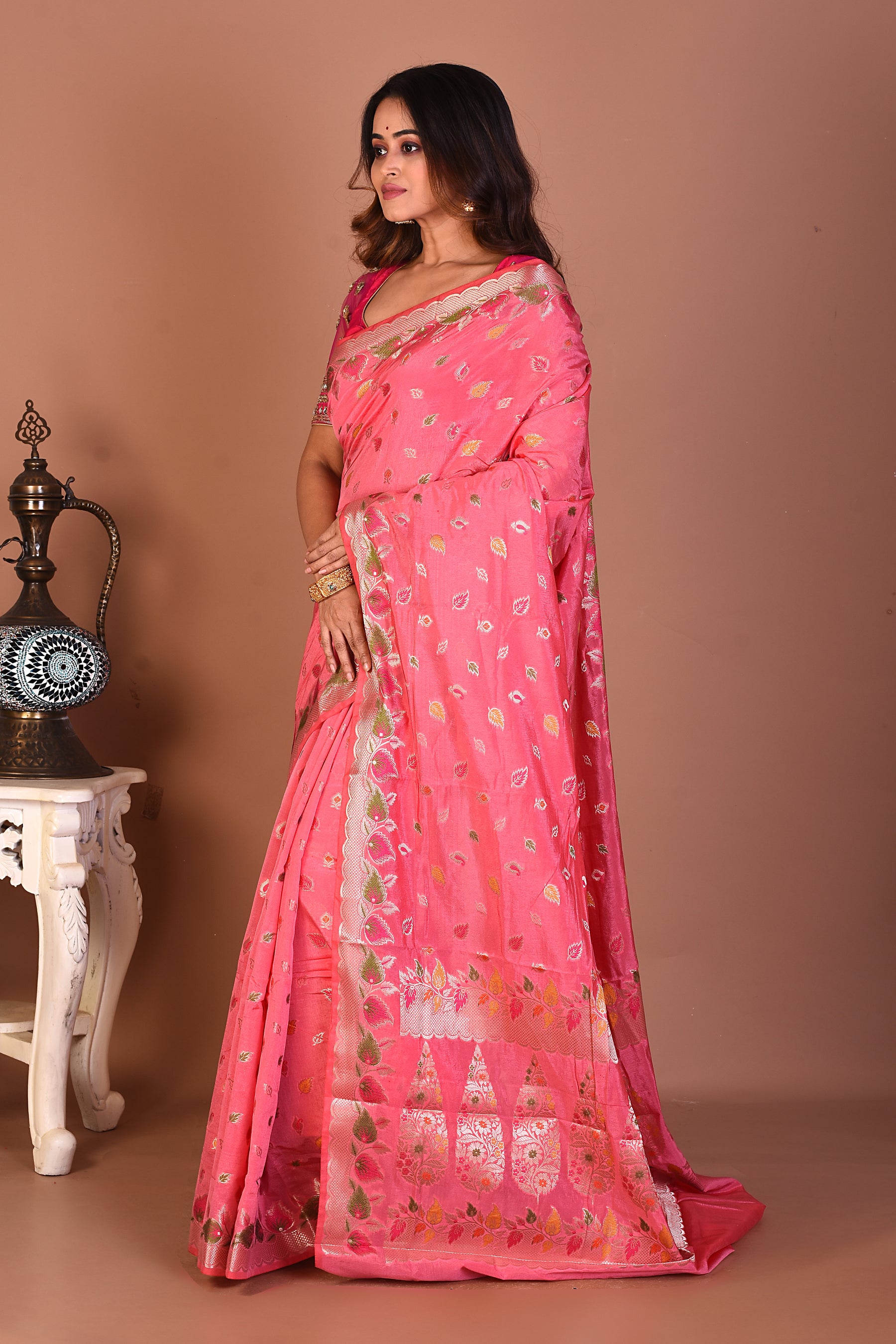 Pink Art Silk Saree - Keya Seth Exclusive